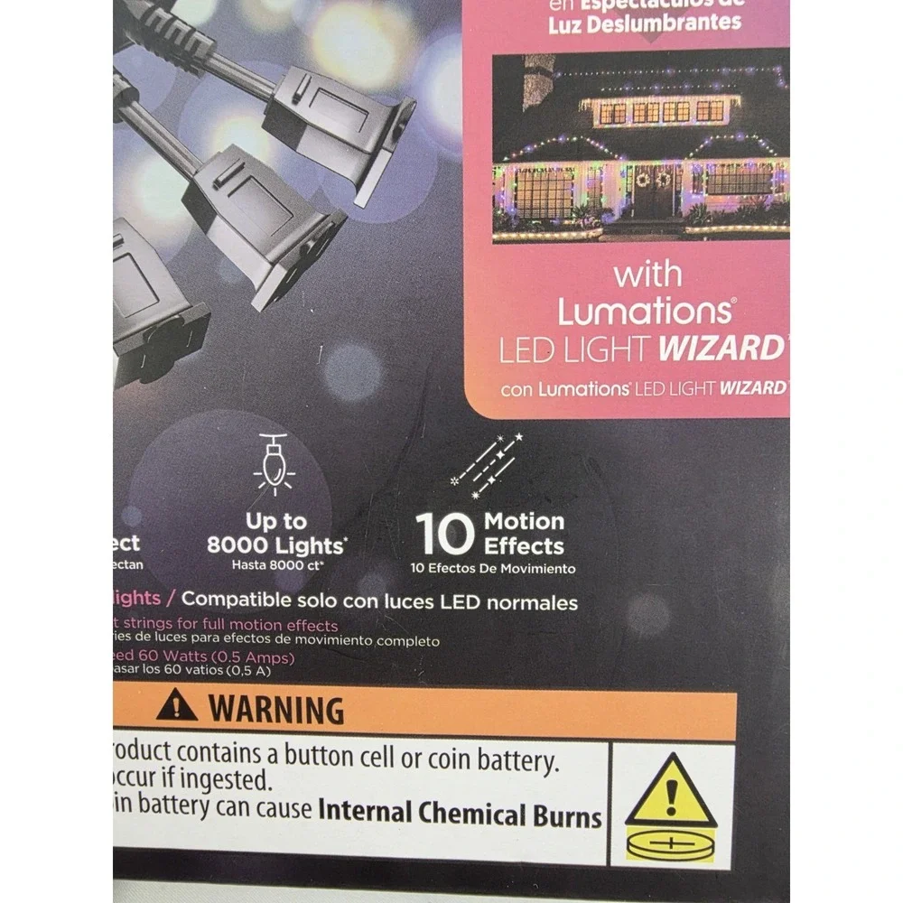 Lumations LED Light Wizard 4-Port Controller Plug Play 10 Motion Effects Remote